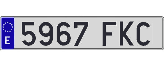 5967FKC matricula larga