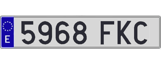 5968FKC matricula larga