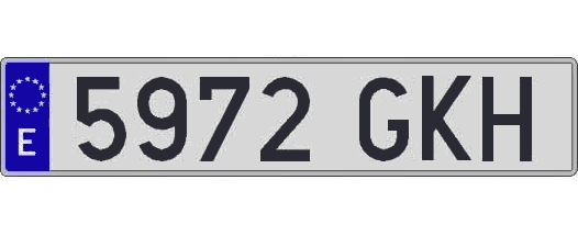 5972GKH matricula larga