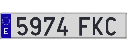 5974FKC matricula larga