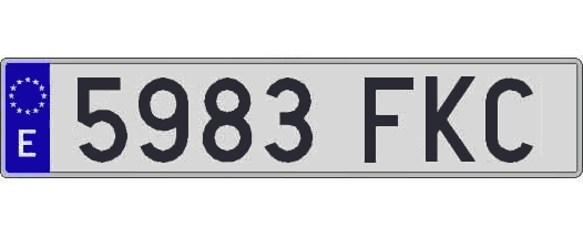 5983FKC matricula larga