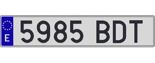 5985BDT matricula larga