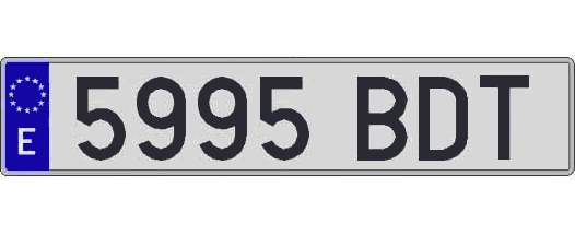 5995BDT matricula larga