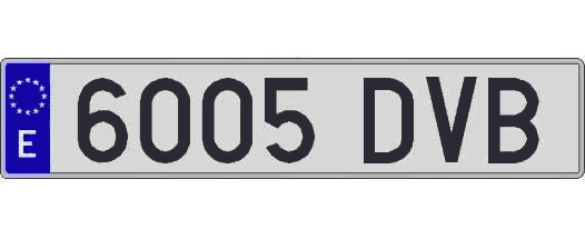 6005DVB matricula larga