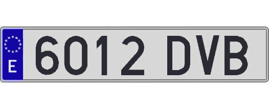 6012DVB matricula larga