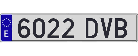 6022DVB matricula larga
