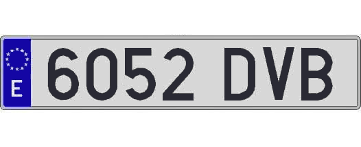 6052DVB matricula larga