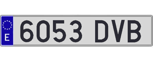 6053DVB matricula larga