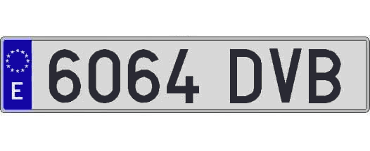 6064DVB matricula larga