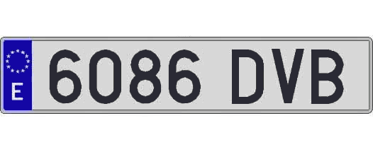 6086DVB matricula larga