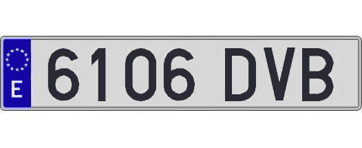 6106DVB matricula larga