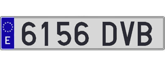 6156DVB matricula larga