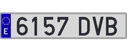 6157DVB matricula larga