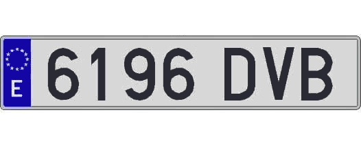 6196DVB matricula larga