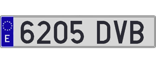 6205DVB matricula larga