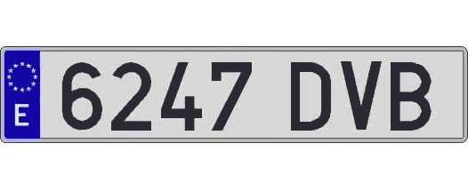 6247DVB matricula larga