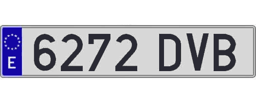 6272DVB matricula larga