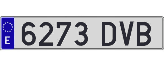 6273DVB matricula larga