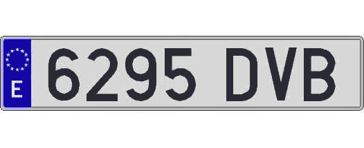 6295DVB matricula larga