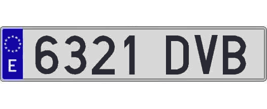 6321DVB matricula larga