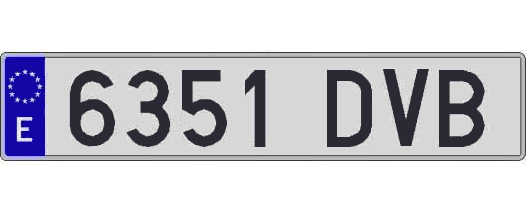 6351DVB matricula larga