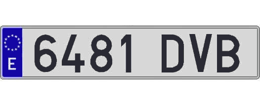6481DVB matricula larga