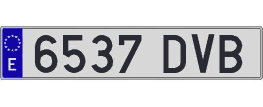 6537DVB matricula larga