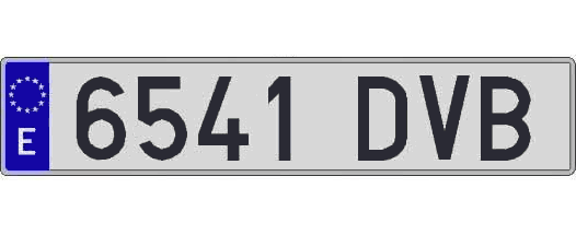 6541DVB matricula larga