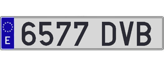 6577DVB matricula larga