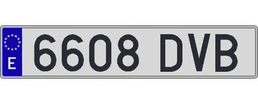 6608DVB matricula larga