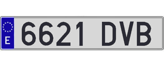 6621DVB matricula larga