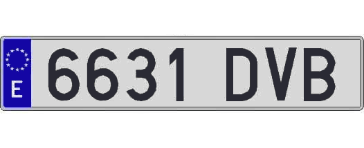 6631DVB matricula larga