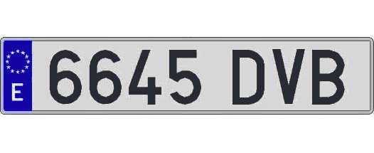 6645DVB matricula larga