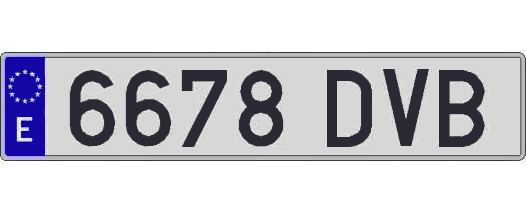 6678DVB matricula larga