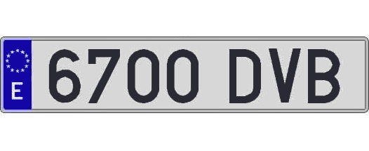 6700DVB matricula larga