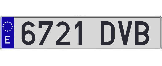 6721DVB matricula larga
