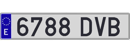 6788DVB matricula larga
