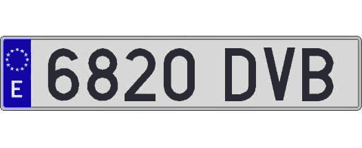 6820DVB matricula larga