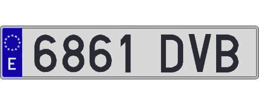6861DVB matricula larga