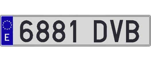 6881DVB matricula larga