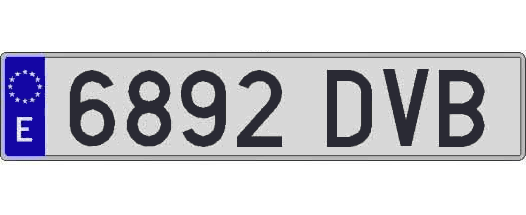 6892DVB matricula larga