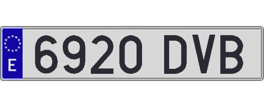 6920DVB matricula larga