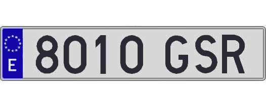 8010GSR matricula larga
