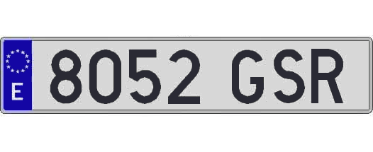 8052GSR matricula larga