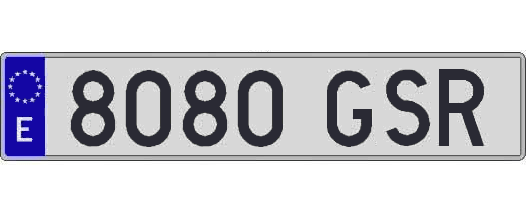 8080GSR matricula larga