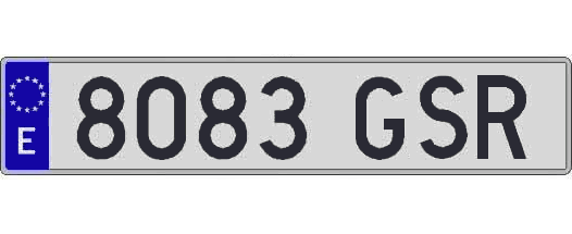8083GSR matricula larga