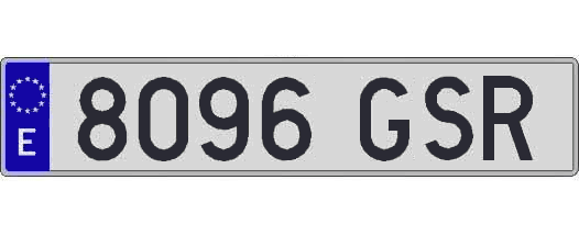8096GSR matricula larga