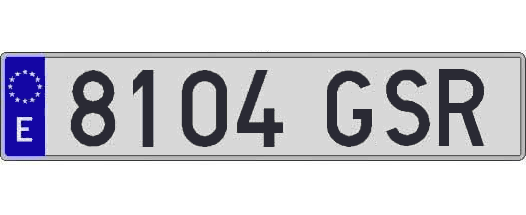 8104GSR matricula larga
