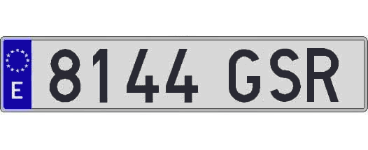 8144GSR matricula larga
