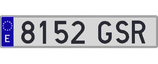 8152GSR matricula larga